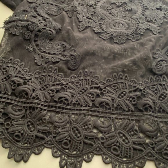 F21 Cropped Mesh Embroidered top in small - Picture 4 of 4